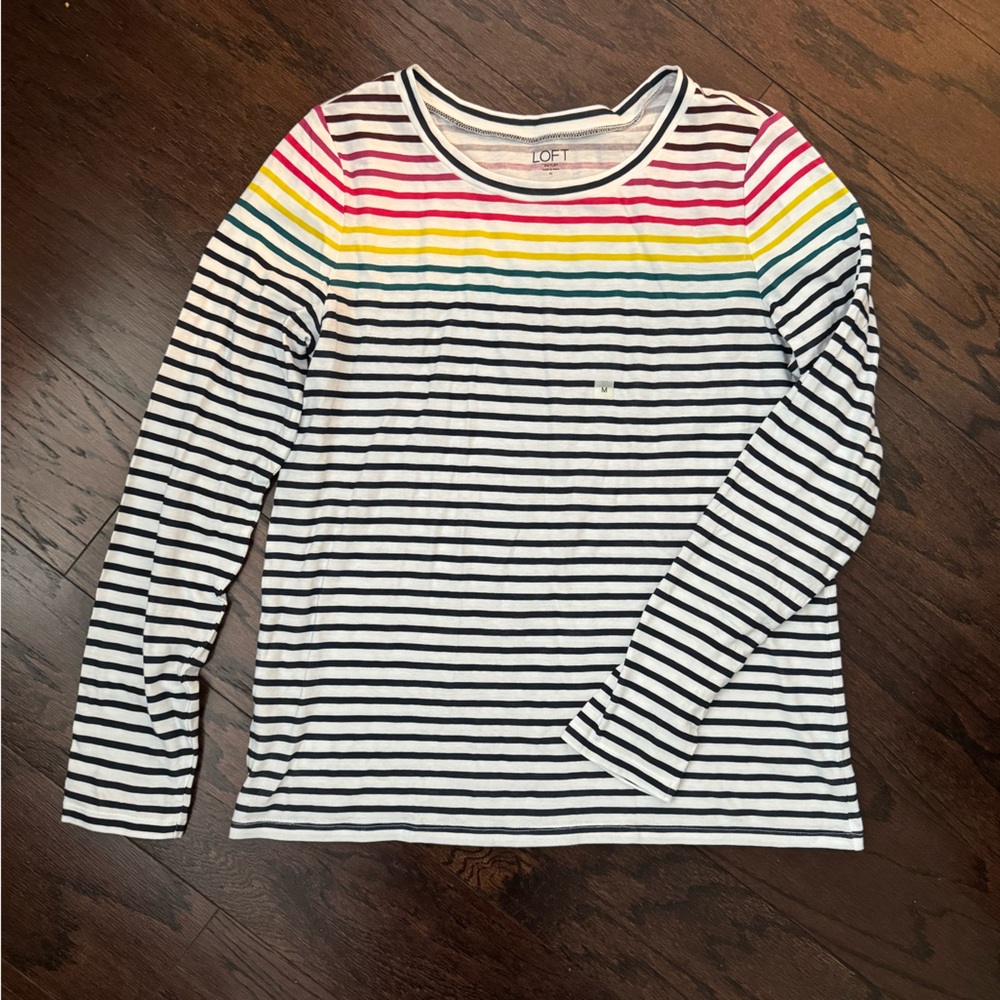 NWT Loft Factory Striped Tee